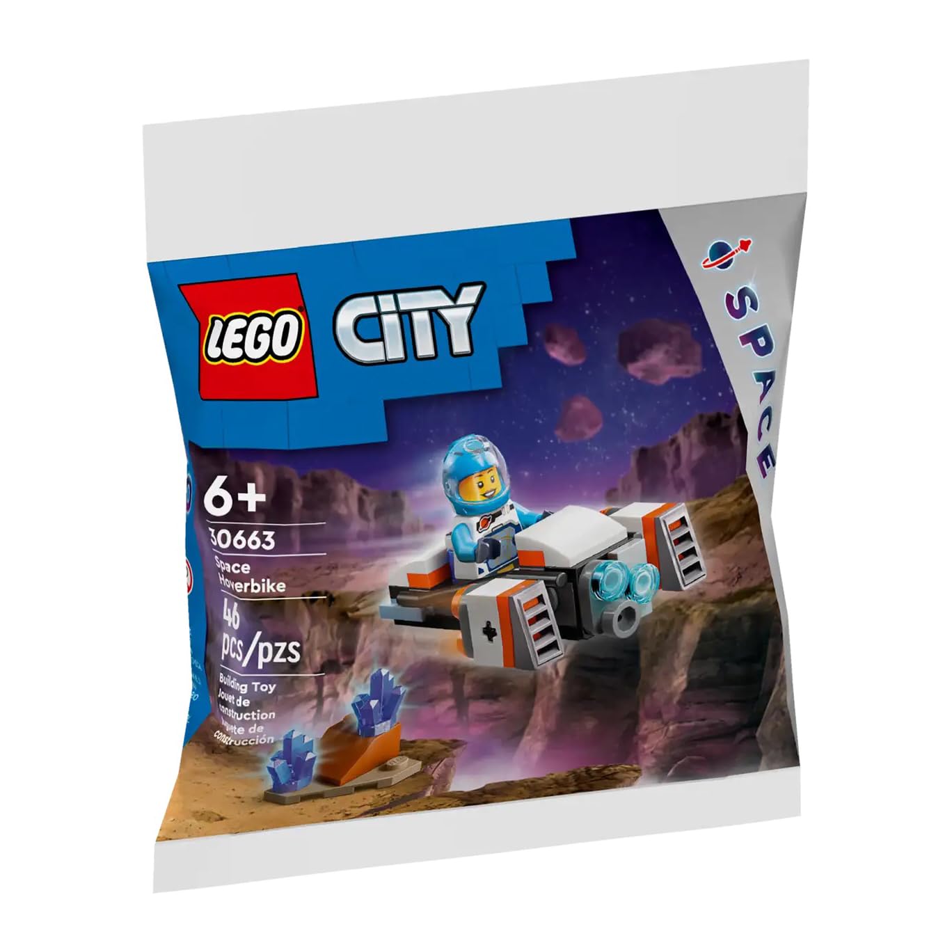 LEGO® Space Hoverbike Building Toy 30663 Polybag, 46 Pieces